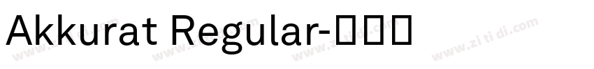Akkurat Regular字体转换
